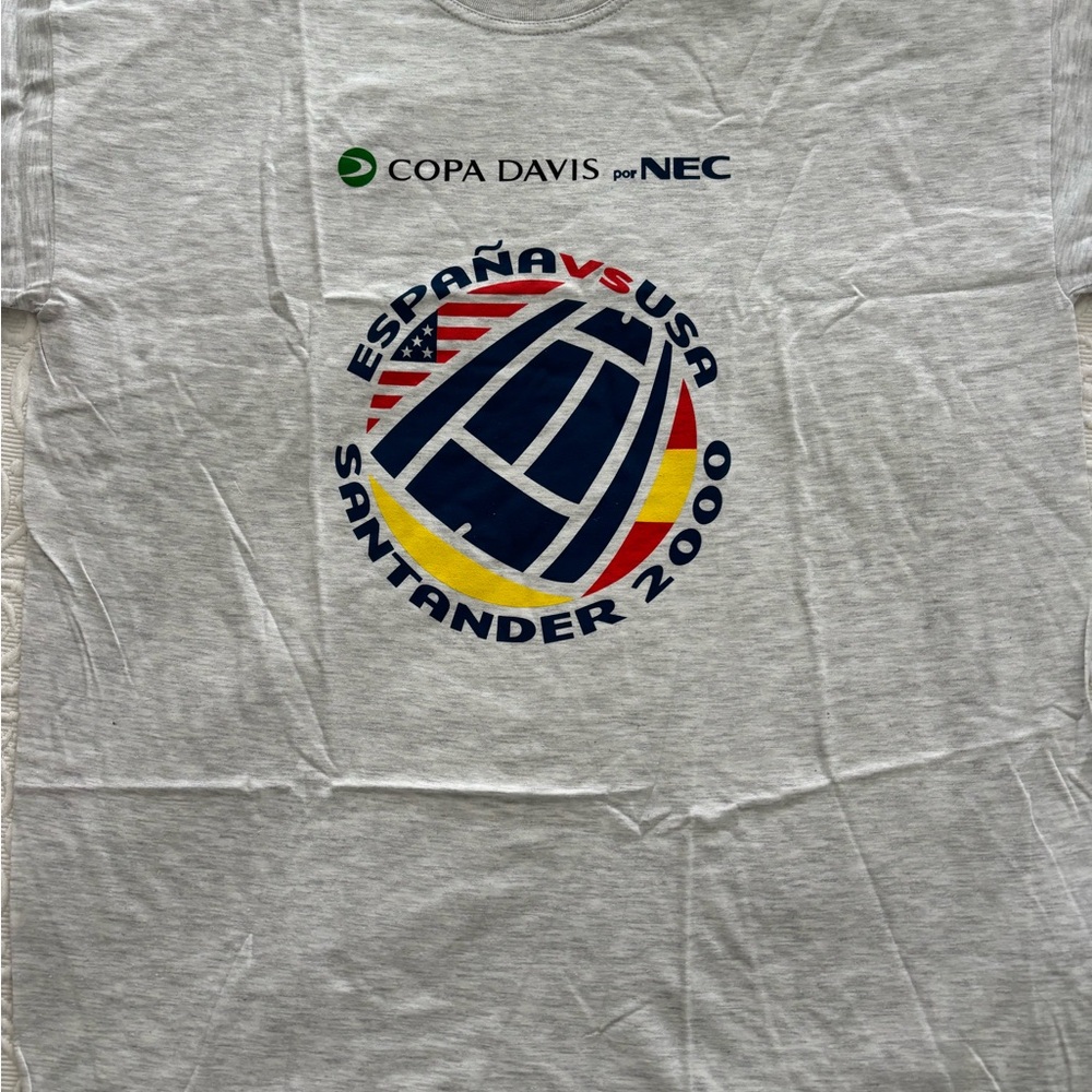 SUPER RARE 2000 Davis Cup España USA-UNISEX shirt! NEW-Young Rafa Nadal